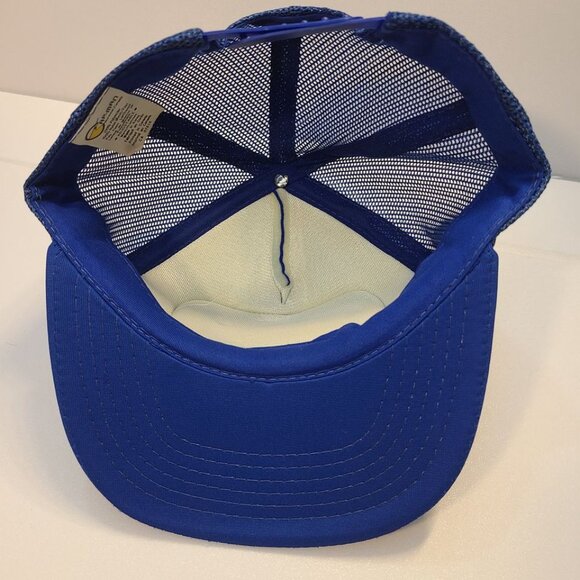 Vintage 90s Trucker Hat Fishing Patch Foam/ Mesh Adjustable Hat - Picture 6 of 7